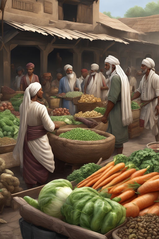 indian vegetable market paintings