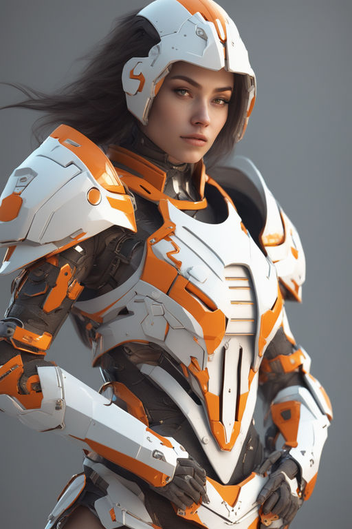 Female warrior with futuristic clothing - Playground
