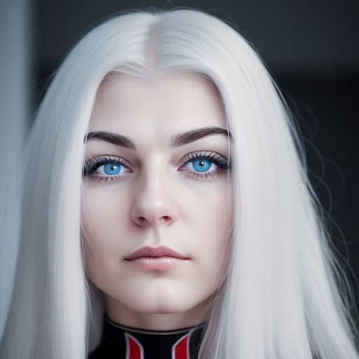 visible-elk918:   , elf vampire girl with white hair and red eyes. anime style