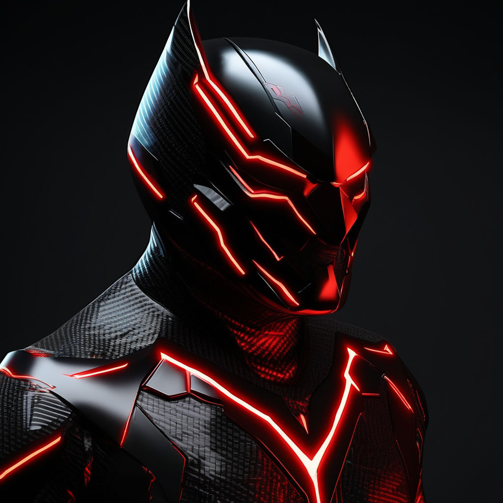 Premium Photo  A black panther with a red eye and a red background