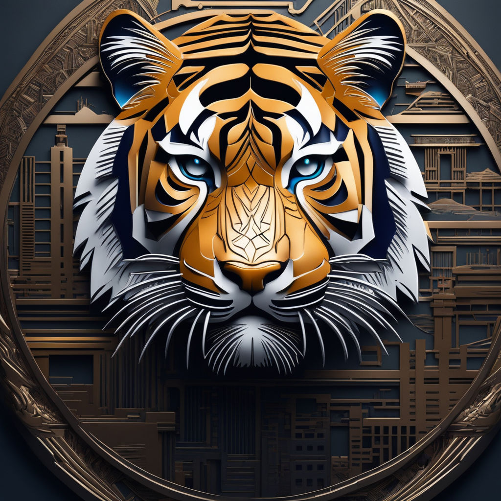 Chinese New Year Tiger 3D Render · Creative Fabrica