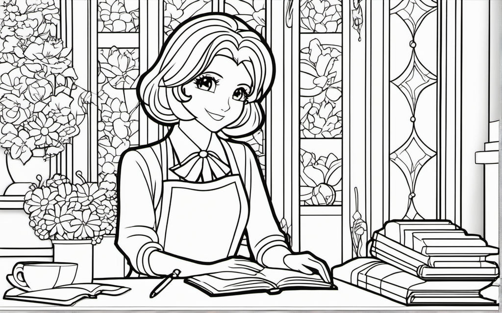 mother cooking coloring pages