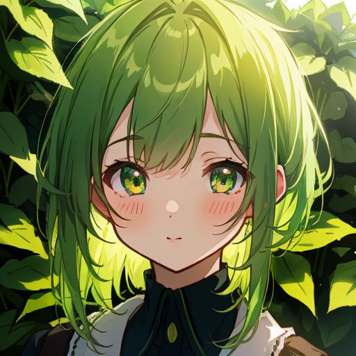 Green-haired edgy anime girl by Antonemrrimt on DeviantArt