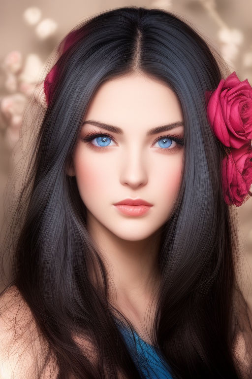 sticky-deer977: beautiful girl with beautiful blue eyes black hair wearing  brands and wearing eye lash