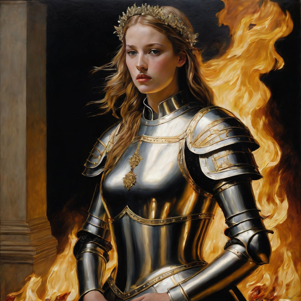 art portrait by Hajime Sorayama - Joan of Arc 圣女贞德