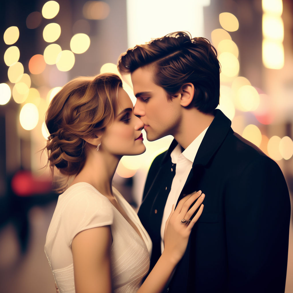 Attractive Young Couple in Kissing Pose Stock Image - Image of passion,  long: 36174343