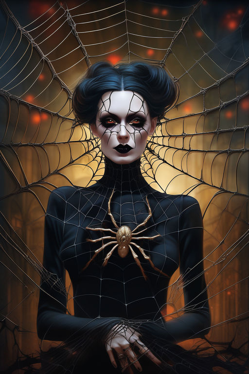 Lady spider goth art nouveau