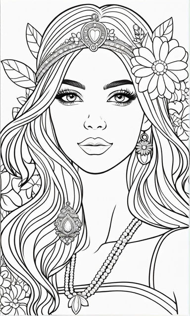 Accessories Fashion For Girls Drawing And Coloring Pages For Kids 