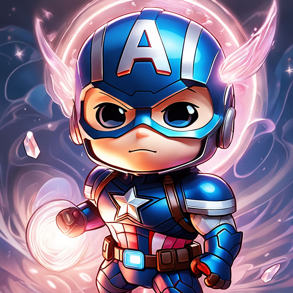 chibi captain america girl