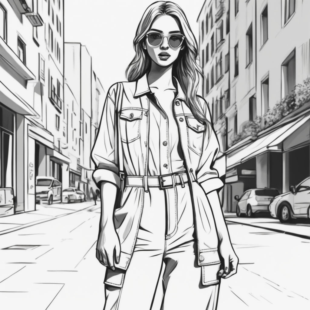 Martina Joanna modern urban girl drawing