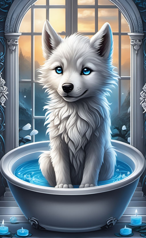 Blue Thunder Cuddle Heart ~ By Oo Howling Wolf Oo - Red And Blue Anime  Wolves - Free Transparent PNG Clipart Images Download