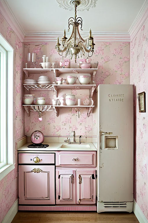 Pink Shabby Chic Kitchen