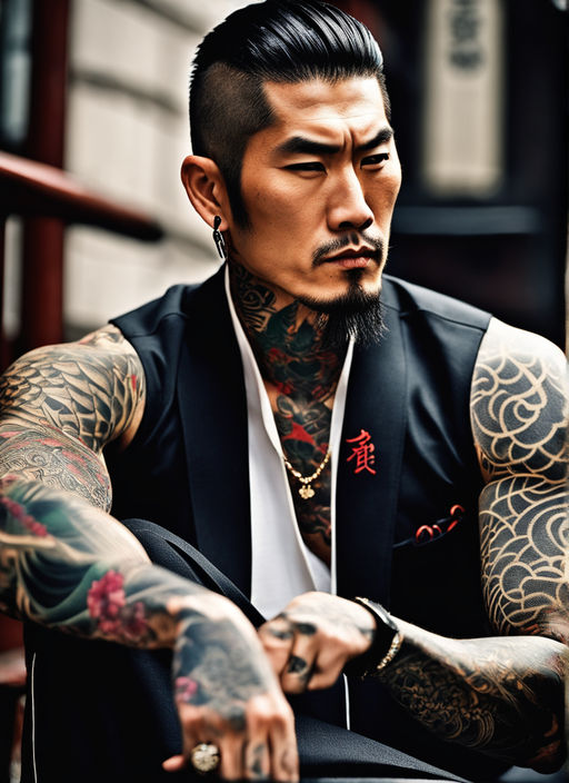 adorned with intricate Yakuza ink - Playground