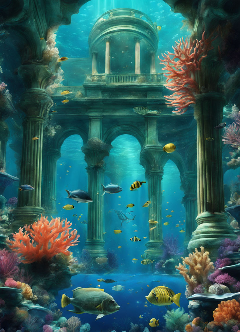 Coral Reef underwater scenery drawing (pixelated style)