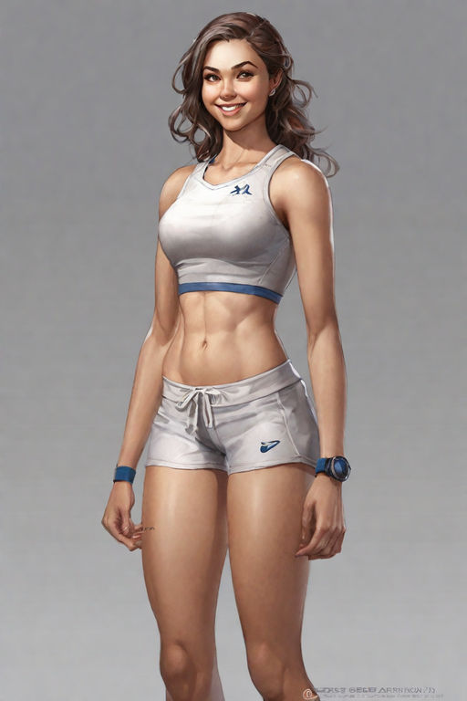 athletic body toned by years of activity and adventure. She moves