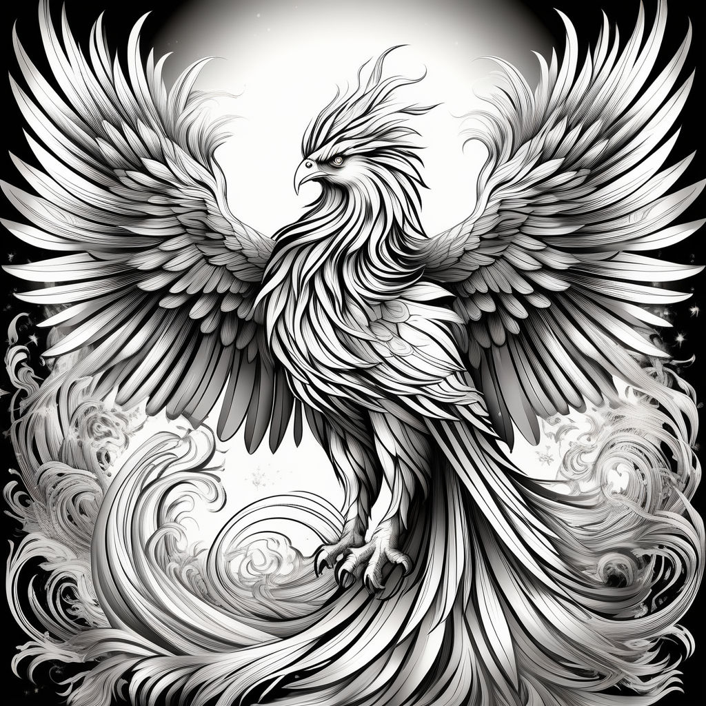 A phoenix on Craiyon