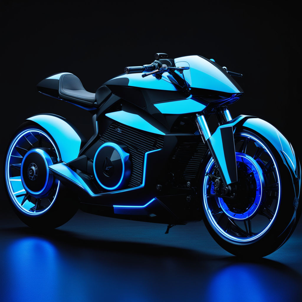 Prototype geometry motorcycle garage underground light night futuristic  ninja japan - Playground