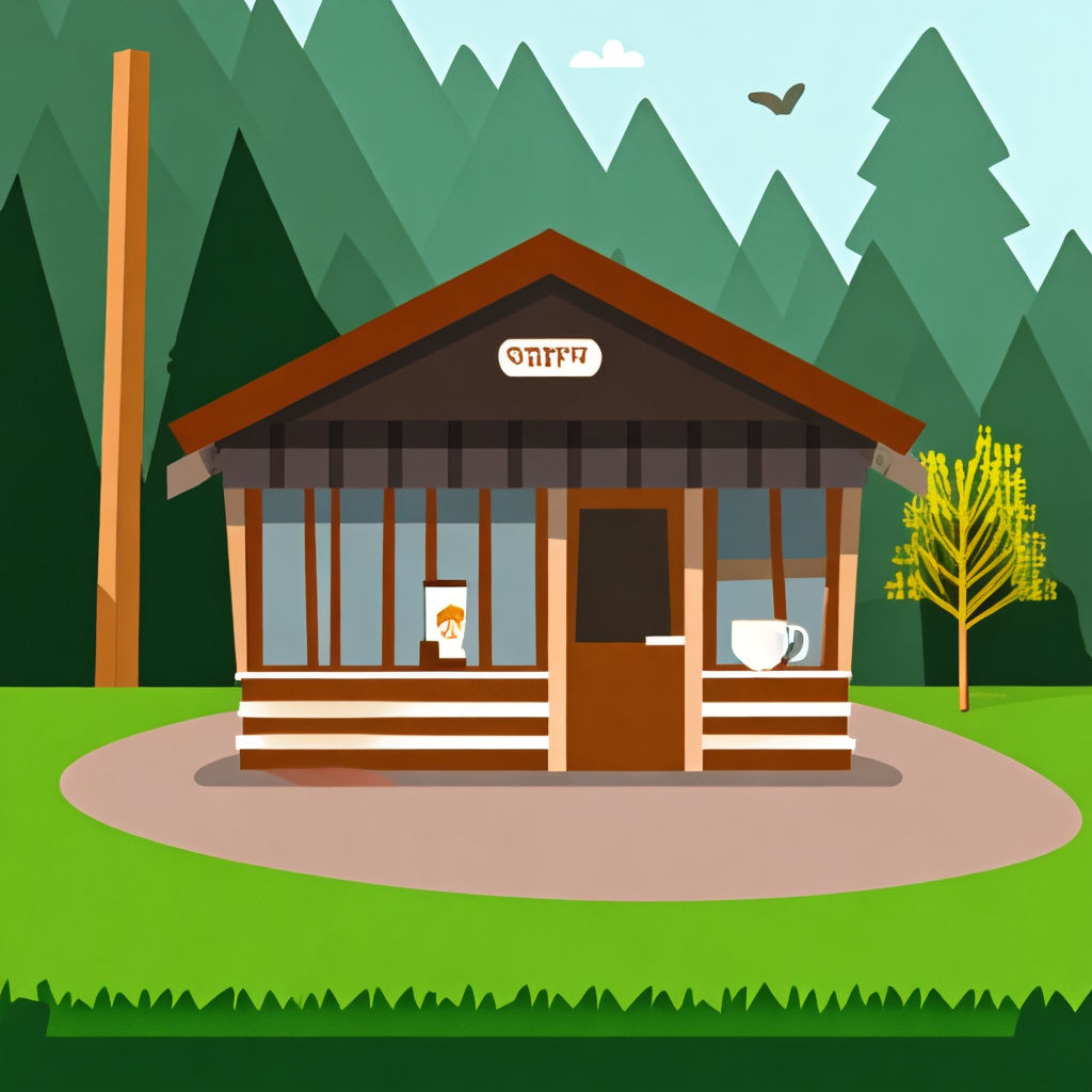 summer camp cabin clipart