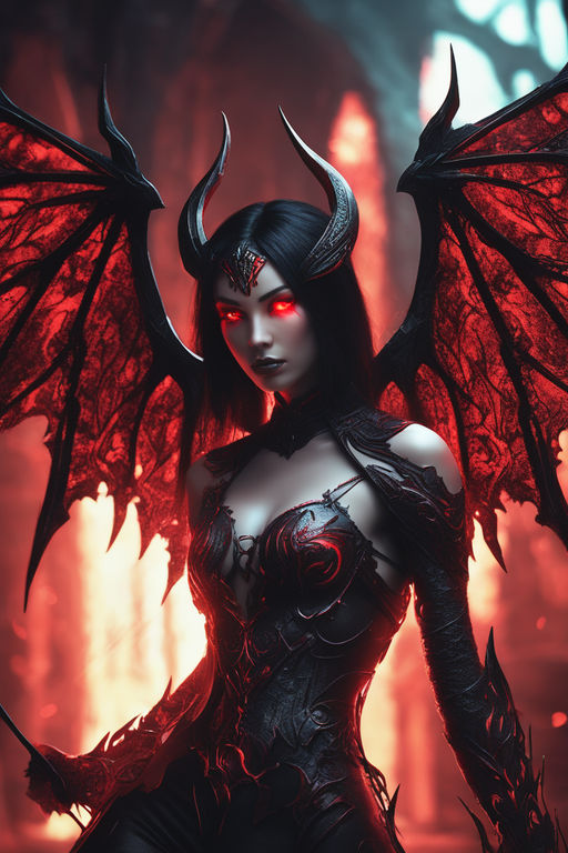 female demon art