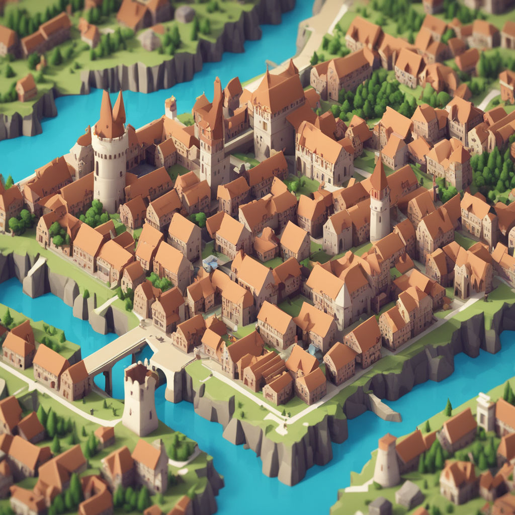 medieval city 3d map