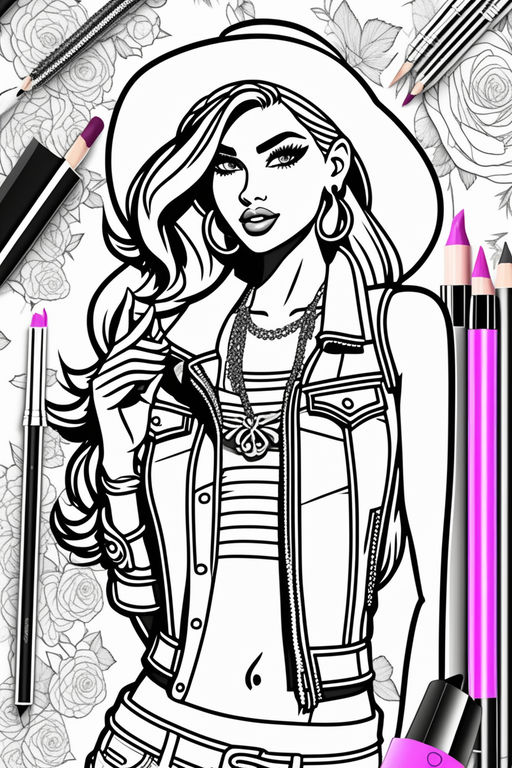 Fashion Coloring Book for Girls Ages 8-12: Fun and Stylish Fashion