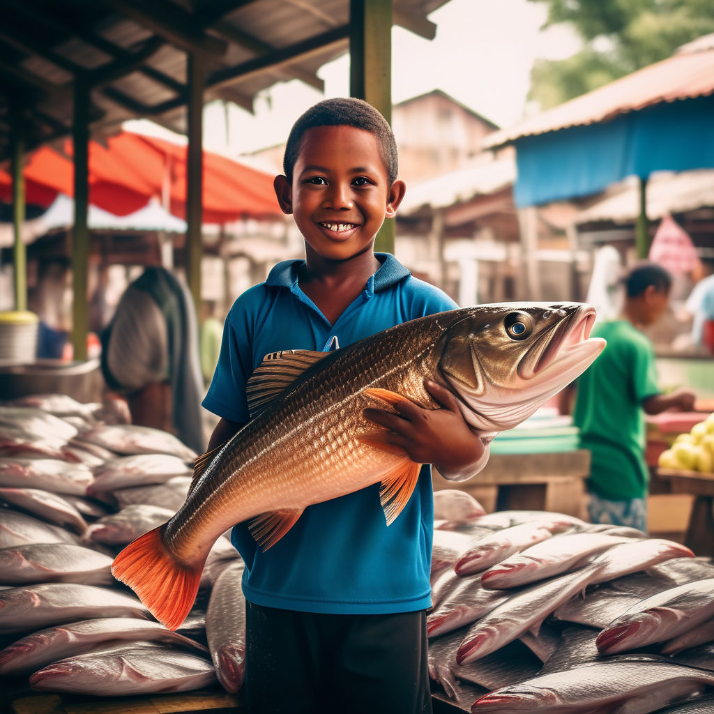 young fisherman smiling - Playground