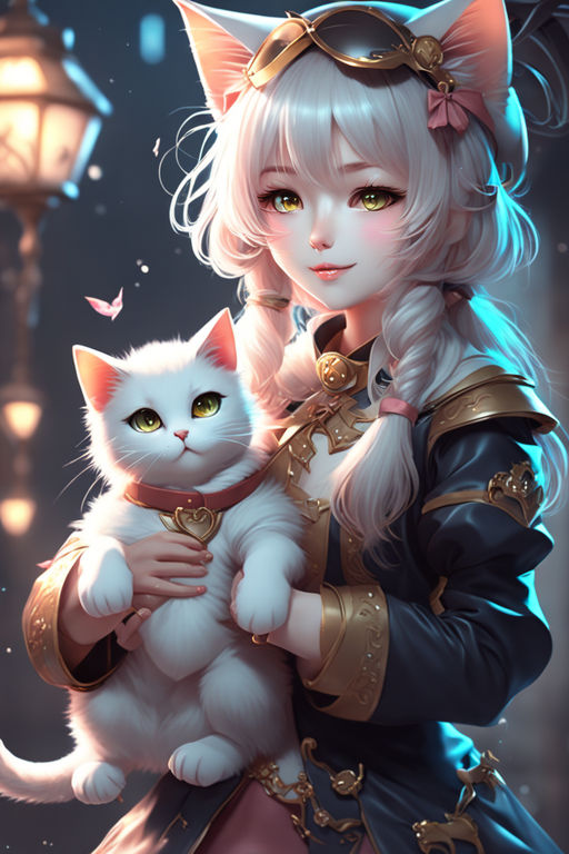 Anime cat artwork drawing unique famous feline lovers funny