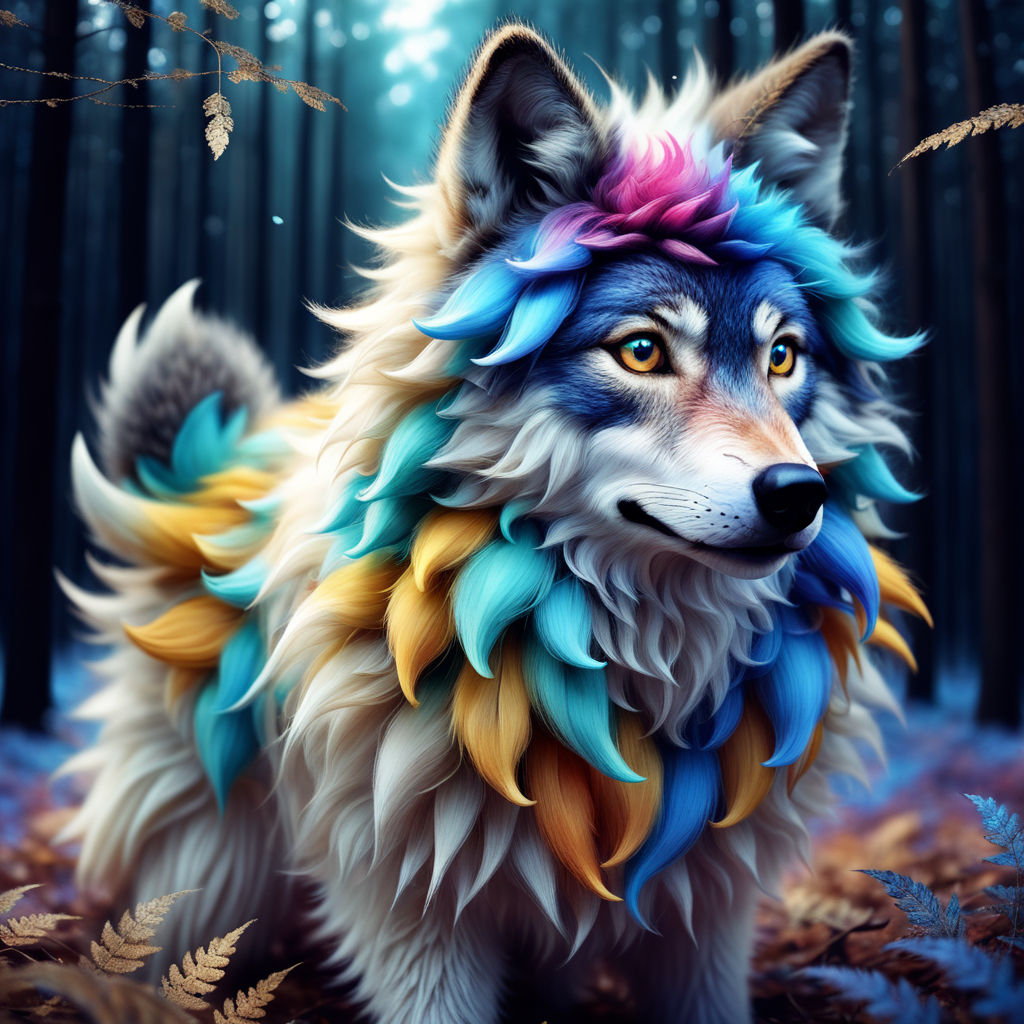 Premium Photo | The blue wolf wallpapers hd wallpapers