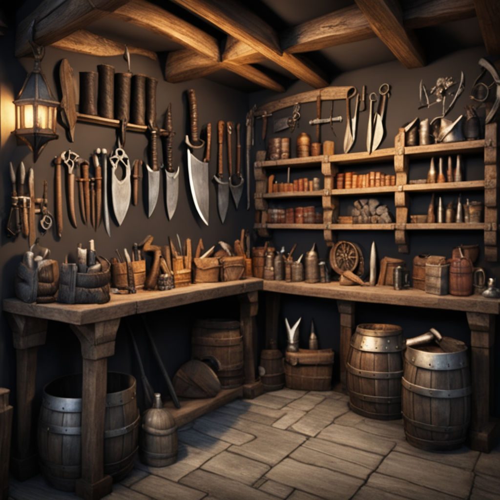 fantasy blacksmith shop