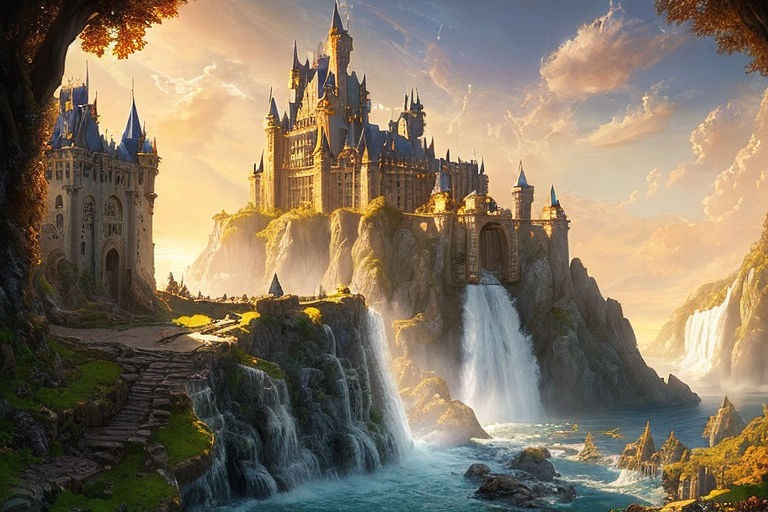 fantasy art castles wallpaper