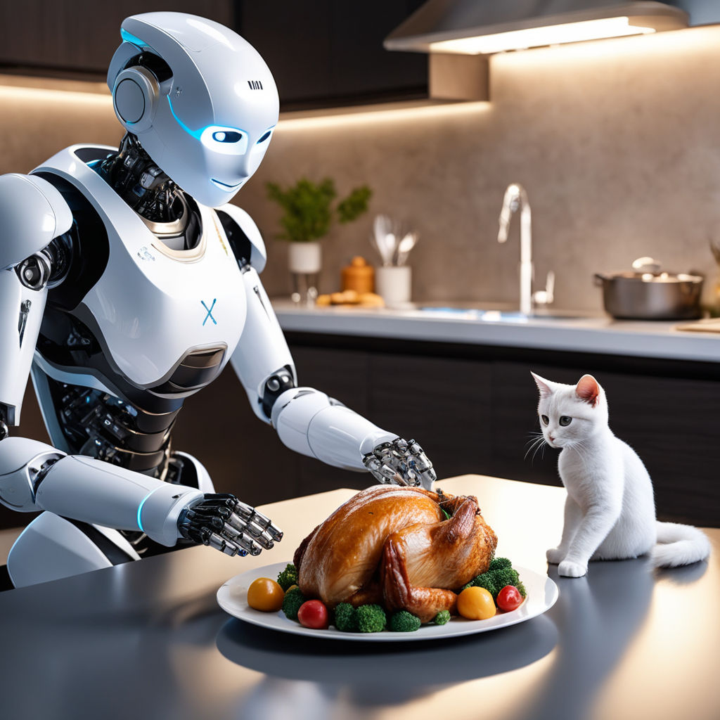 A FESTIVE TABLE USING A KITCHEN ROBOT