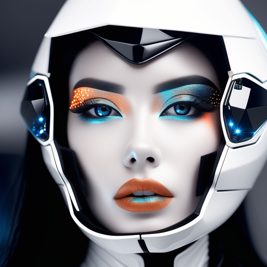 futuristic robot makeup