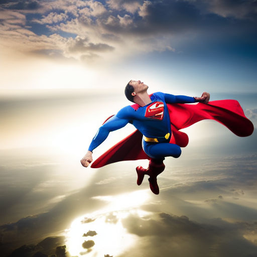 Premium Photo | Young woman in studio simulating superman flight strong pose  with forward fist