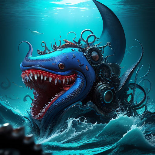 giant sea monster drawing