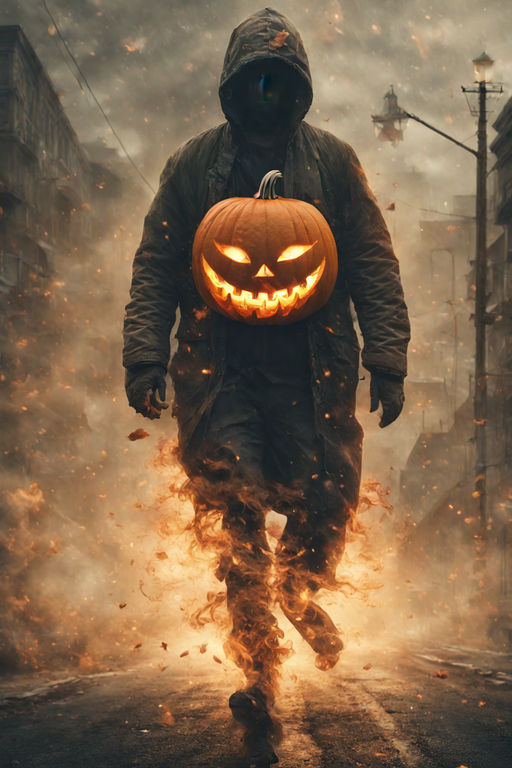 Halloween Pumpkin Curse Fire Headless Horseman