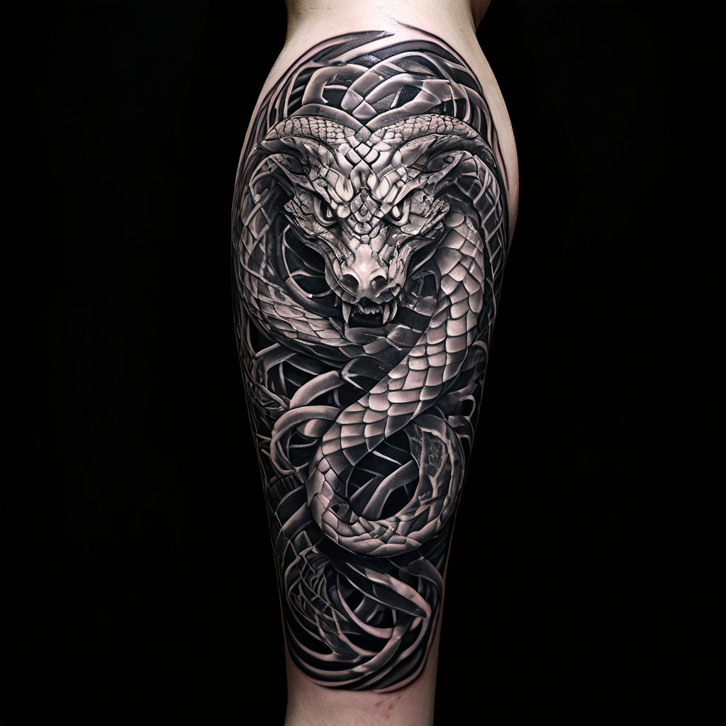 Mens Snake Tattoos - Temu