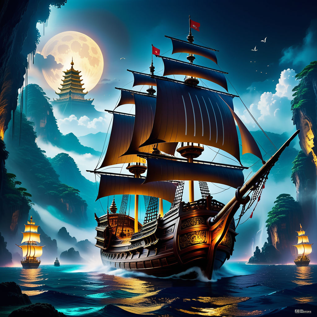 pirate ship background hd