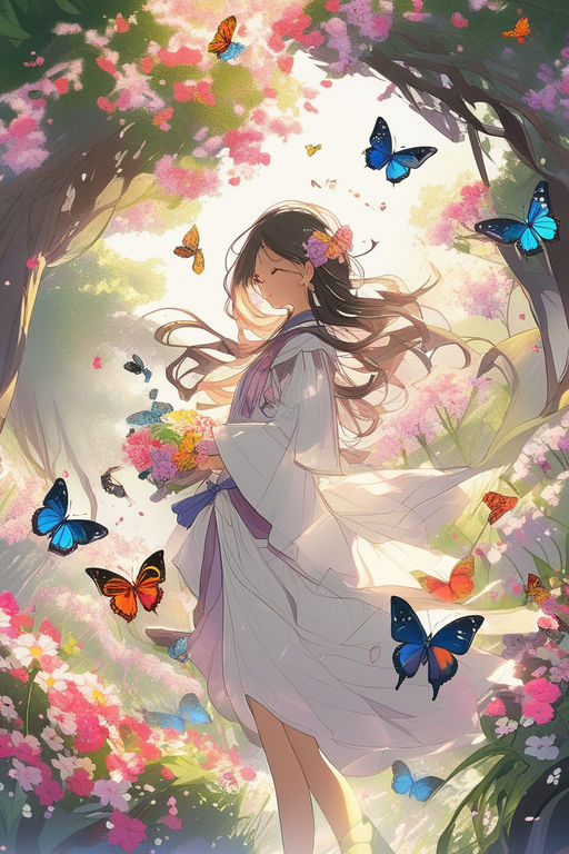 HD wallpaper wings multicolor anime anime girls accel world butterfly  wings kuro yuki hime Animals Butterflies HD Art  Wallpaper Flare