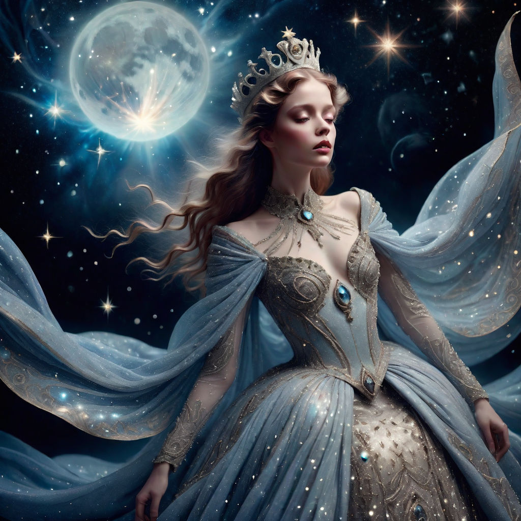 Stardust was her cloak and the constellations her crown.