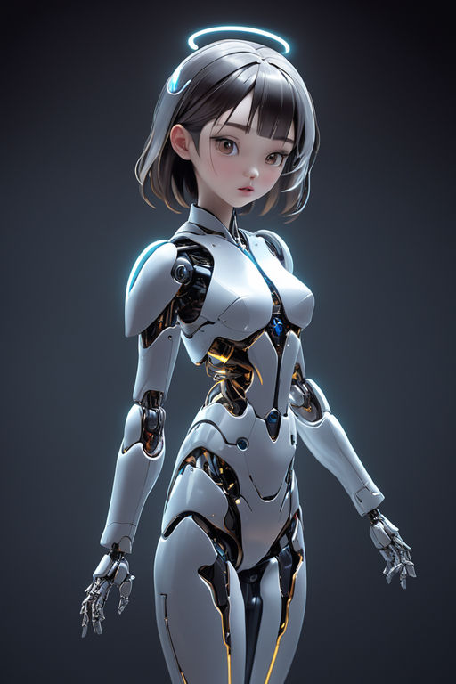 female robot, Artificial Intelligence icons set, Anime style 16068303  Vector Art at Vecteezy