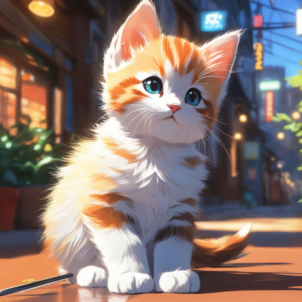 Cute Cartoon Flawless Face Ginger Cat · Creative Fabrica