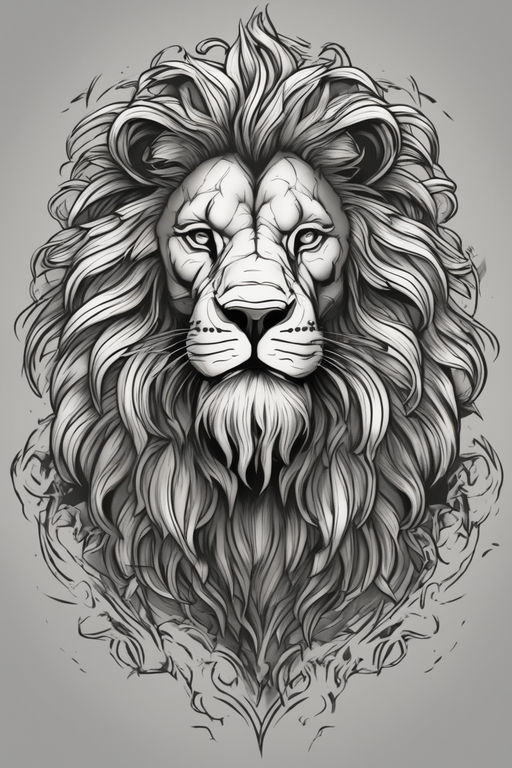 how to draw lion head