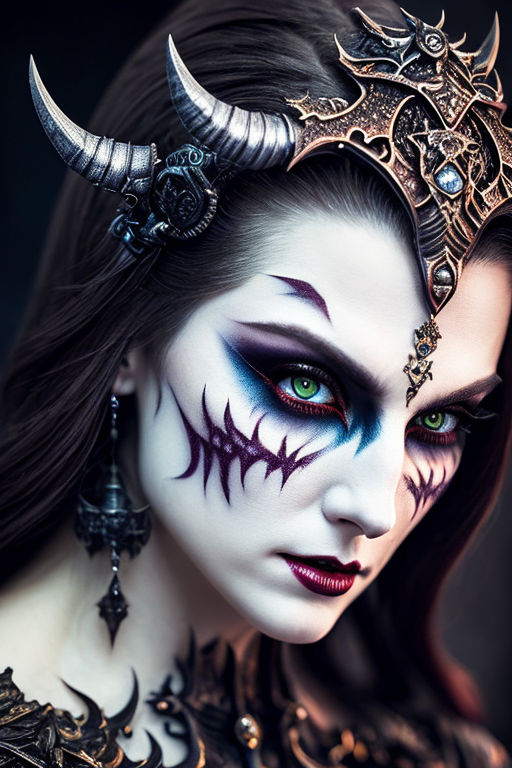 dark fairy face paint