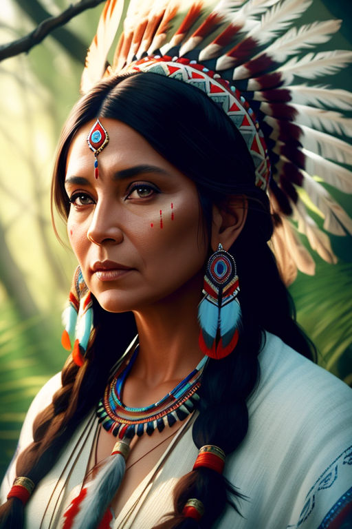 native american face profile