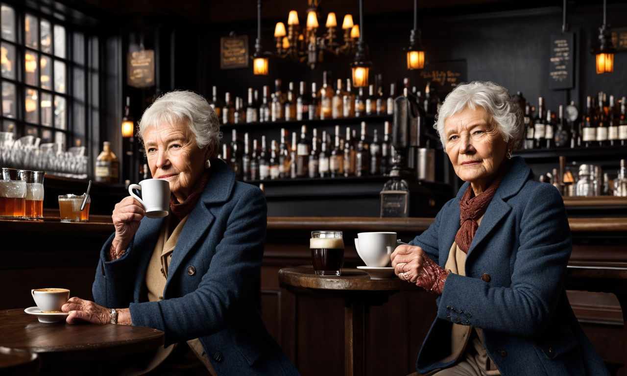 Don and cha drinking a pint of Guinness