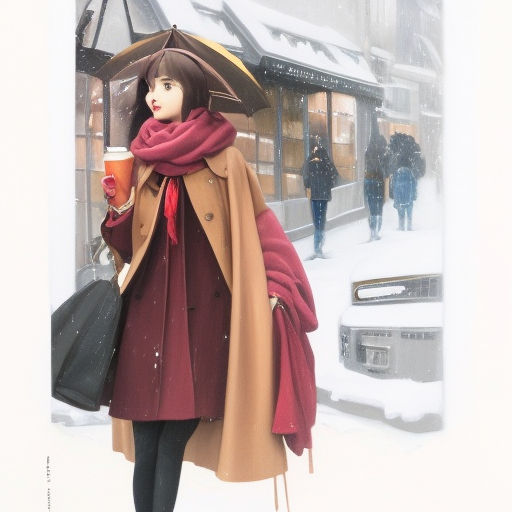 Female Anime Characters in Winter Wears by @artfinity007 Visit