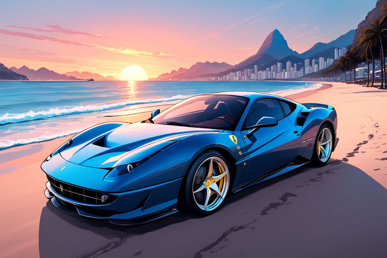 blue ferrari wallpapers