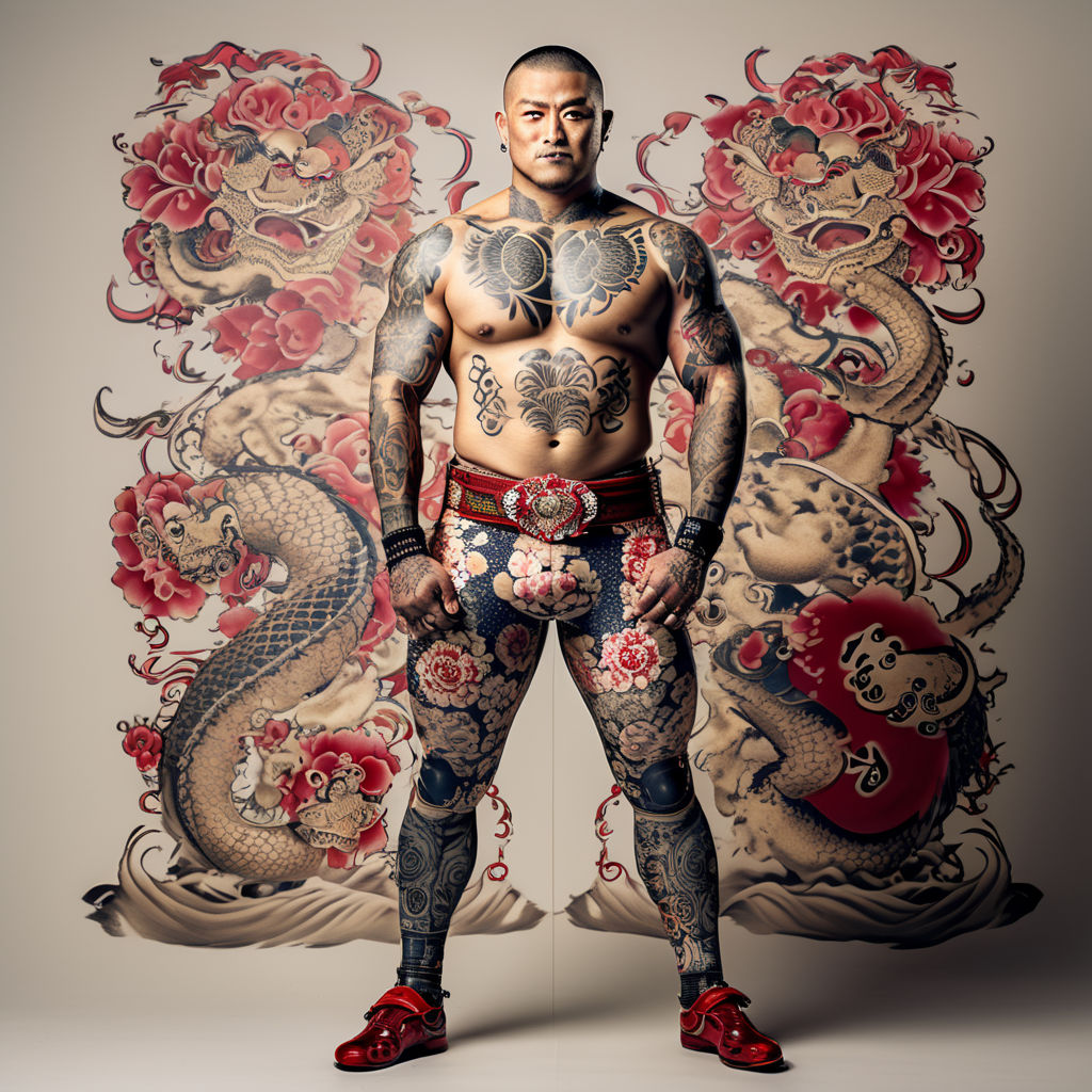 Yakuza Tattoo Full Body Graphic · Creative Fabrica