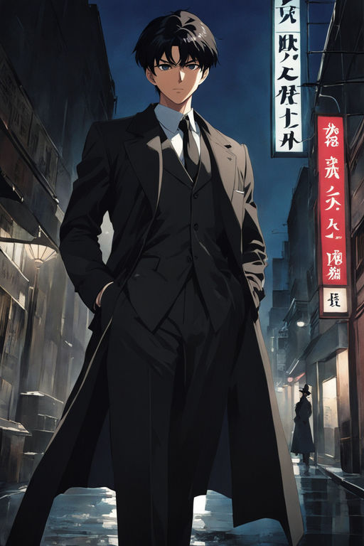 anime guy in tux