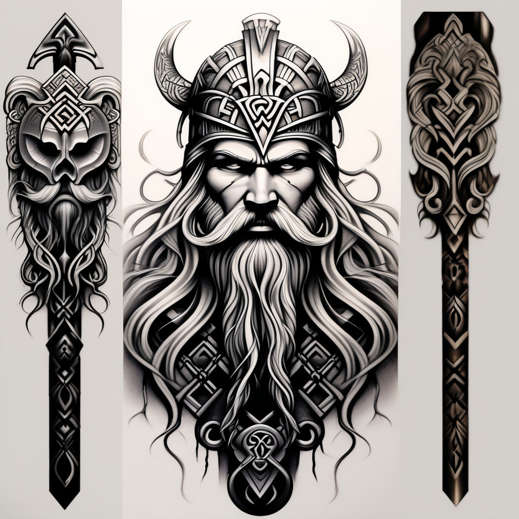 Viking Tattoo Stickers for Sale | Redbubble